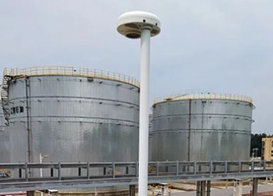 舟山某油污處理公司油庫區(qū)使用雷電預警系統(tǒng)-保障了財產 作業(yè)安全【杭州易造】